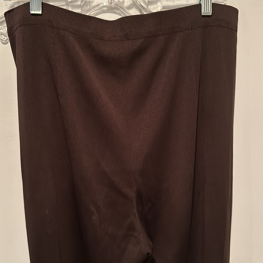 Gorgeous vintage Misook knit pants, chocolate brown color, sz XL ✨🪩👀